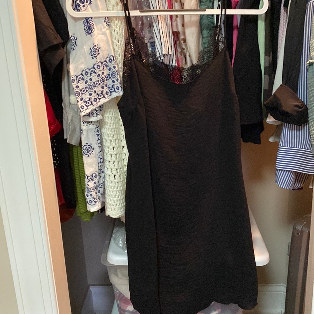Black slip dress